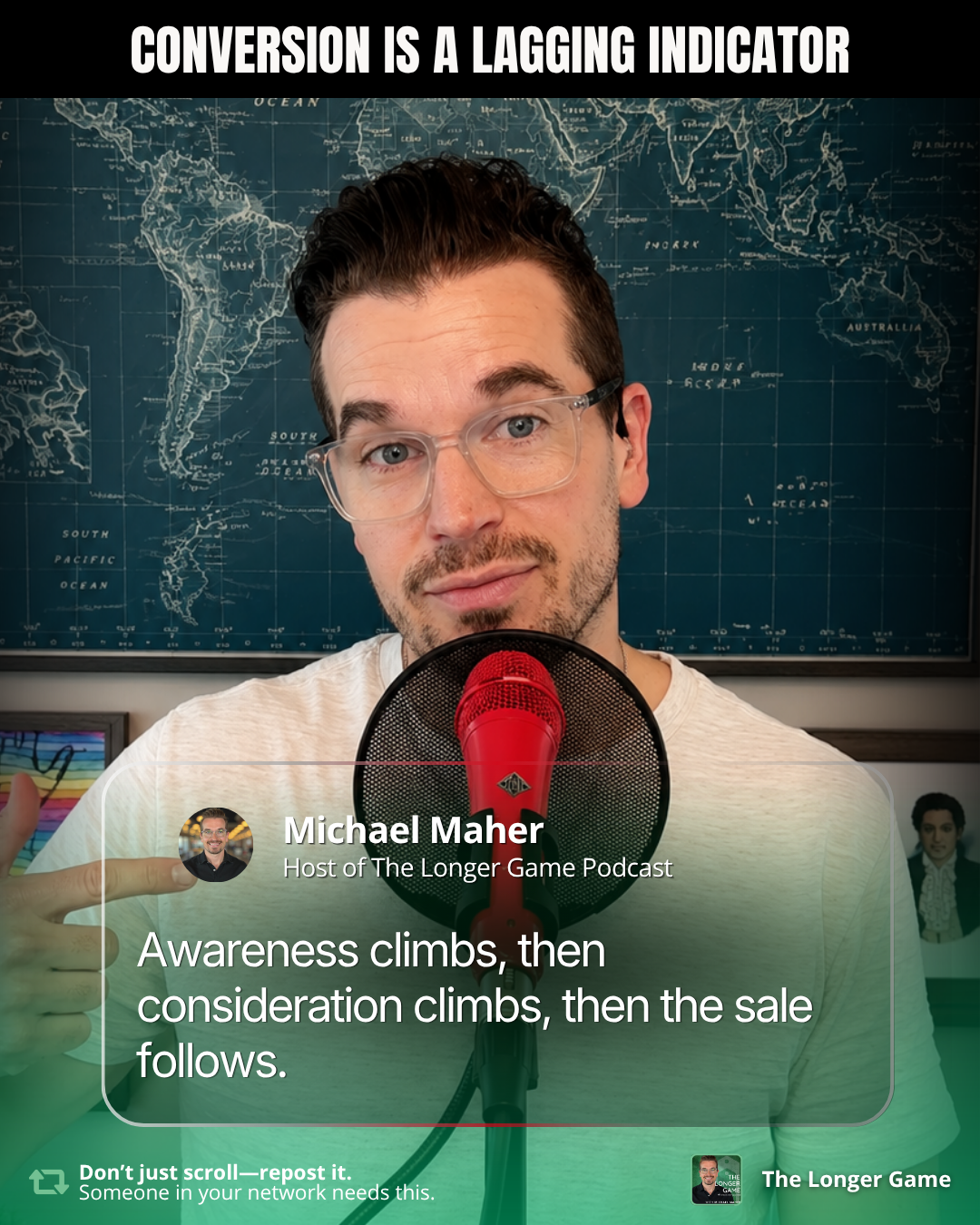 Awareness, consideration and conversion moving in order